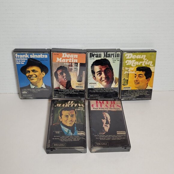 Lot of 6 Mixed Cassette Tape Frank Sinatra Dean Martin Jackie Gleason Al Martino - Picture 1 of 8